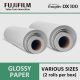 FUJIFILM DX100 Glossy Printer Paper (2 Rolls per Box - Various Sizes)