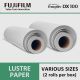 FUJIFILM DX100 Lustre Printer Paper (2 Rolls per Box - Various Sizes)
