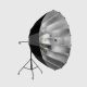 iLUX Black / Silver Parabolic Umbrella U-220cm 
