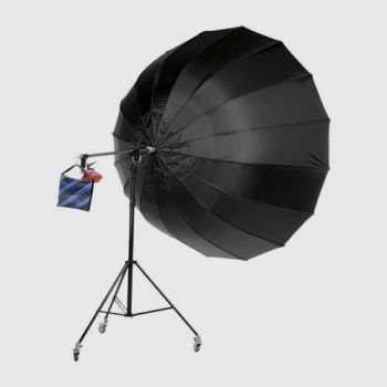 iLUX  Black / White Parabolic Umbrella U-220cm 