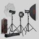Godox QT1200III 3 head + XPro transmitter, Reflector, Stand bag and Bag Pro Kit LED Modelling Lamp