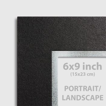 6x9" (15x23cm) Black/Silver Classic Mounts - 100 pack (5283AFOLD)