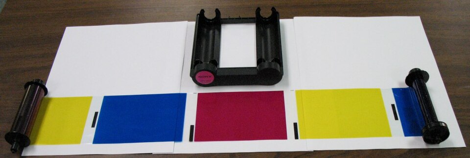 RGB cyan magenta yellow dye sublimation ribbon panels